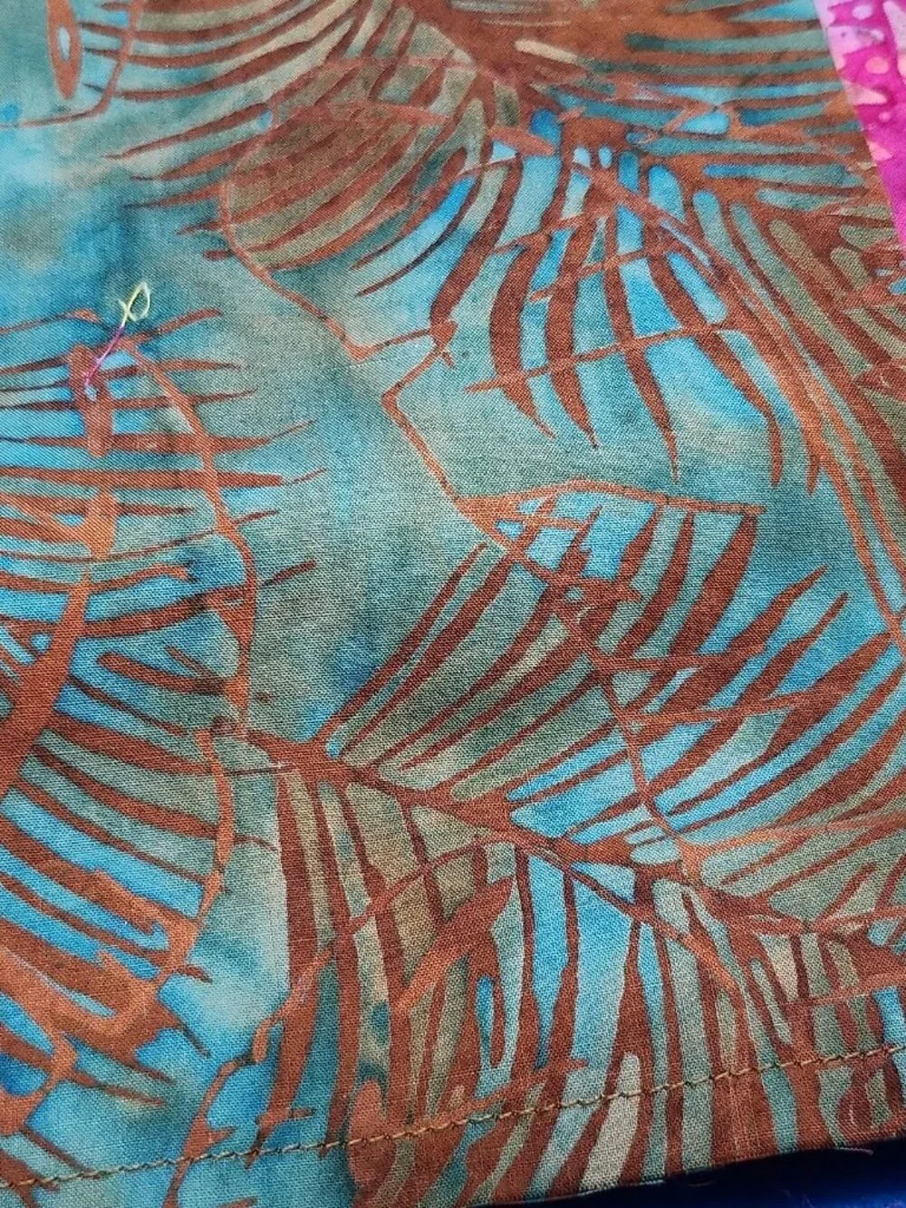 Lot 107 Fabric Pieces Batik and  Solid Assorted Colors Patterns Size
